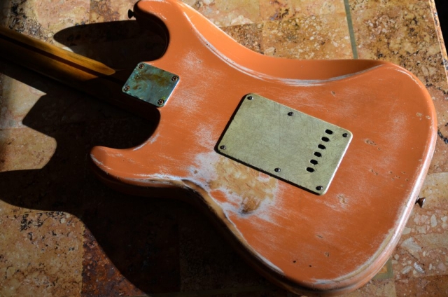 Fender Stratocaster Custom Relic Guitar Coral Pink Guitarwacky.com