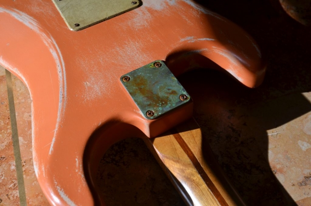 Fender Stratocaster Custom Relic Guitar Coral Pink Guitarwacky.com