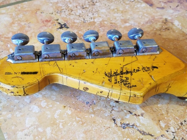 Fender Stratocaster Relic Headstock Tuners Guitarwacky.com