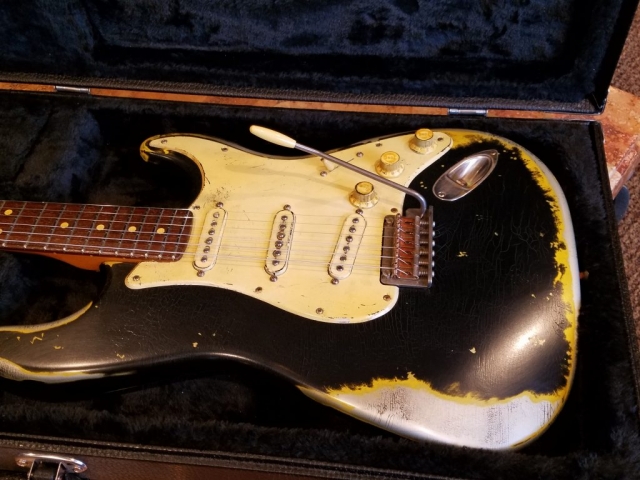 Fender Stratocaster Heavy Relic Black on Inca  Guitarwacky.com