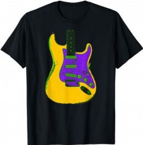 Guitar Distressed Colorful Yellow Shirt Amazon