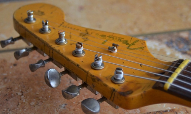 Fender Stratocaster Relic Headstock Tuners Guitarwacky.com