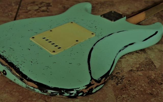 Fender Stratocaster Relic Surf Green Guitarwacky.com