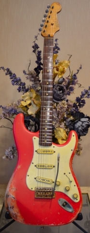 Fender Stratocaster Relic Fiesta Red on Coral Guitarwacky.com