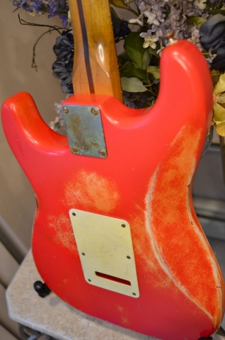 Fender Stratocaster Relic Fiesta Red on Coral Guitarwacky.com