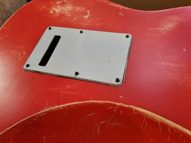 Fender Stratocaster Fiesta Red Custom Relic Back Cover Guitarwacky.com