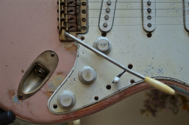 Fender Stratocaster Relic Daphne Blue on Shell Pink Guitarwacky.com