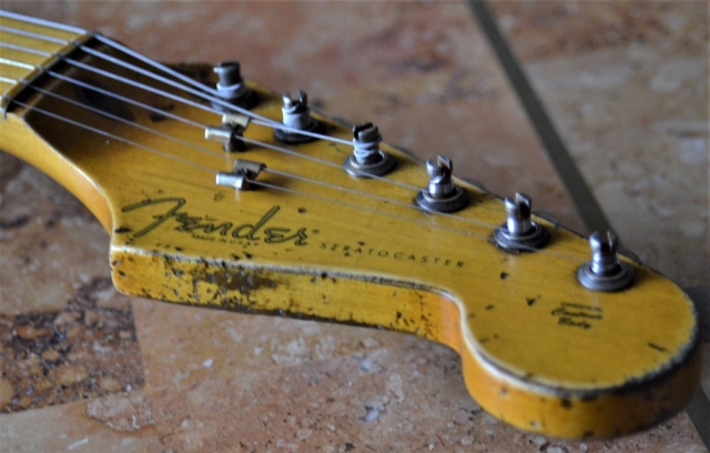 Custom Shop Fender Stratocaster Relic Aged Neck Frets Headstock Peghead Guitarwacky.com