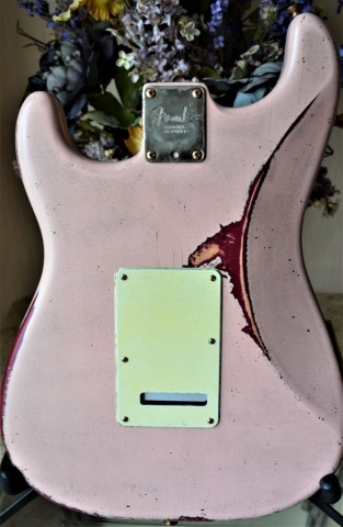 Fender Stratocaster Relic Aged Shell Pink Guitarwacky.com
