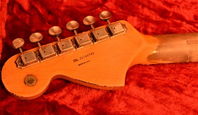 Fender Stratocaster Heavy Relic Headstock Ping Tuners Guitarwacky.com