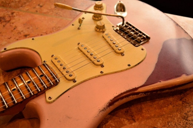 Fender Stratocaster Heavy Relic Shell Pink Guitarwacky.com