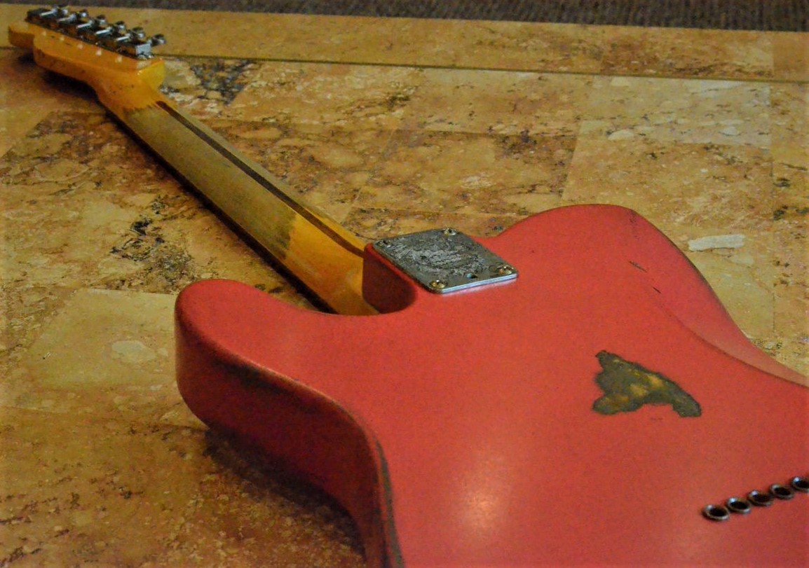 Fiesta Red Fender Telecaster Heavy Relic Aged Fiesta Red Guitarwacky.com