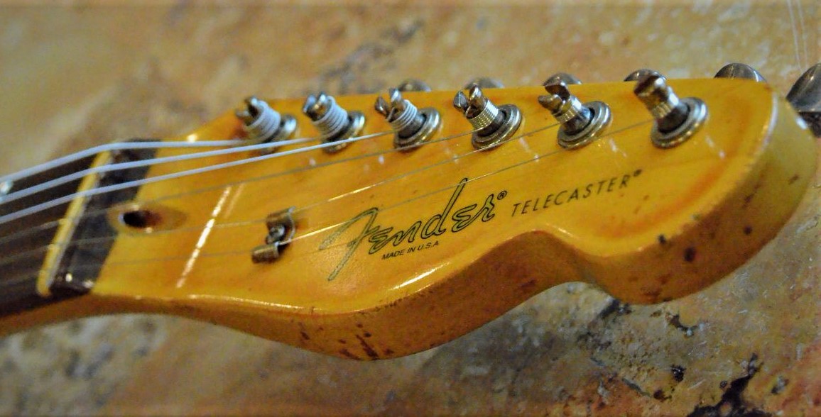 Aged Relic Telecaster Head stock Ping Tuners Guitarwacky.com