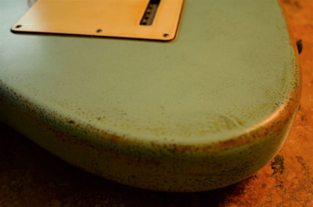 Back Cover Fender Stratocaster Relic Surf Green Guitarwacky.com