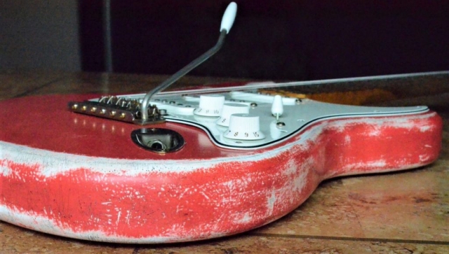 Fiesta Red Fender Stratocaster Relic Guitarwacky.com