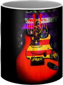 USA Guitar Coffee Mug