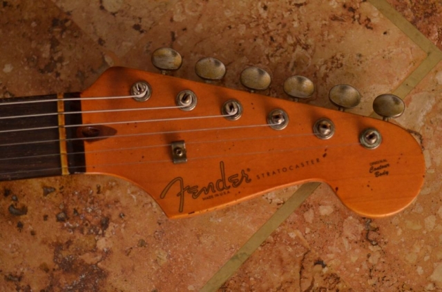 Fender Stratocaster Aged Headstock Guitarwacky.com