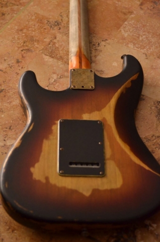 Fender Stratocaster Relic Sunburst Back Guitarwacky.com