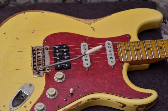 Tortise Shell Custom HSS Fender Stratocaster Heavy Relic Vintage White