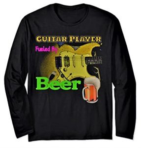 Vintage Electric Guitar Player Guitarist Band Gift Long Sleeve T-Shirt