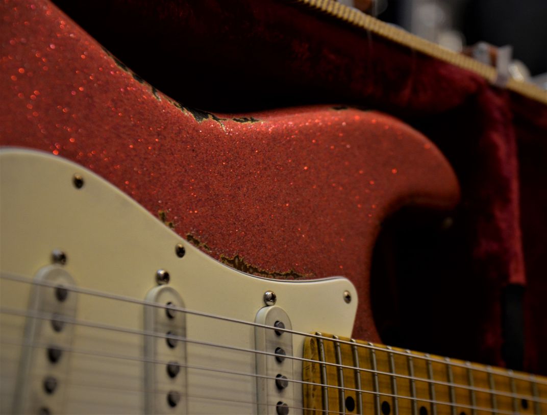 Fender Custom Stratocaster Relic Red Sparkle Guitar
