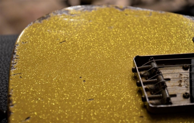 Gold Sparkle Guitar