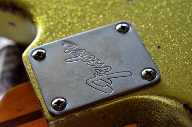 Fender Neck Plate Gold Sparkle