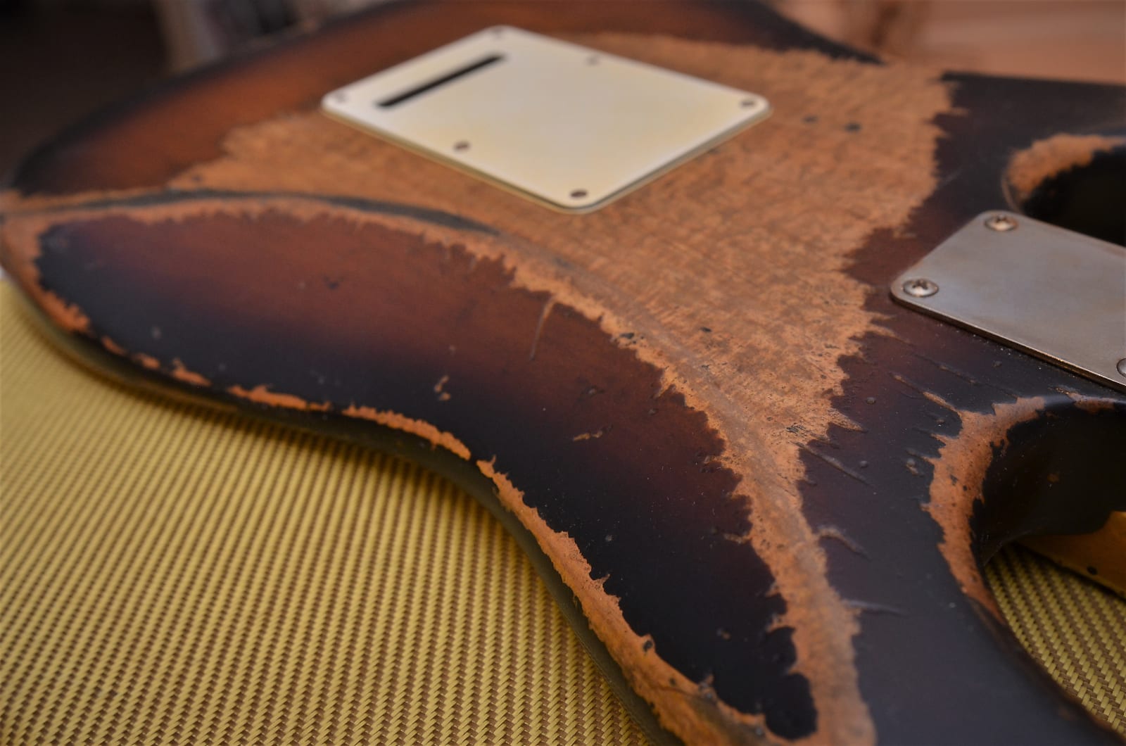 Fender Sunburst Stratocaster Heavy Relic Rear