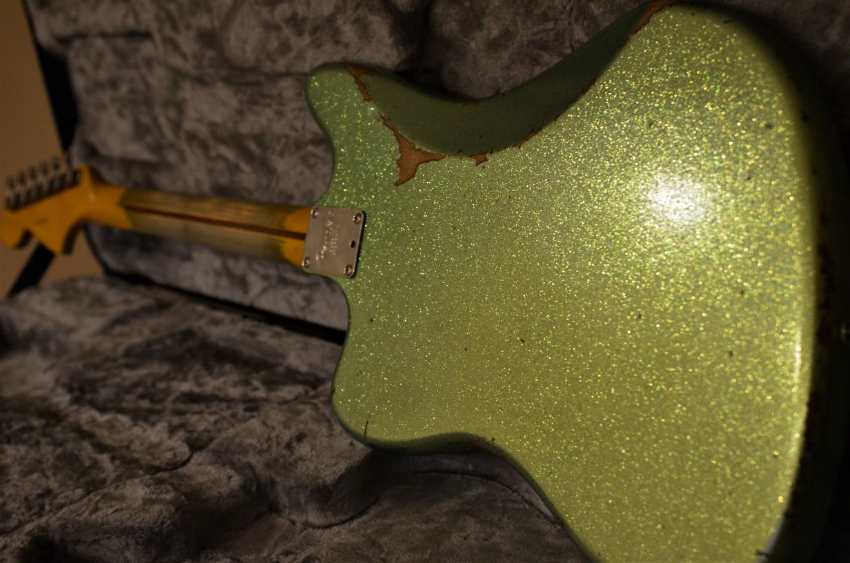 Green Sparkle Jaguar Fender