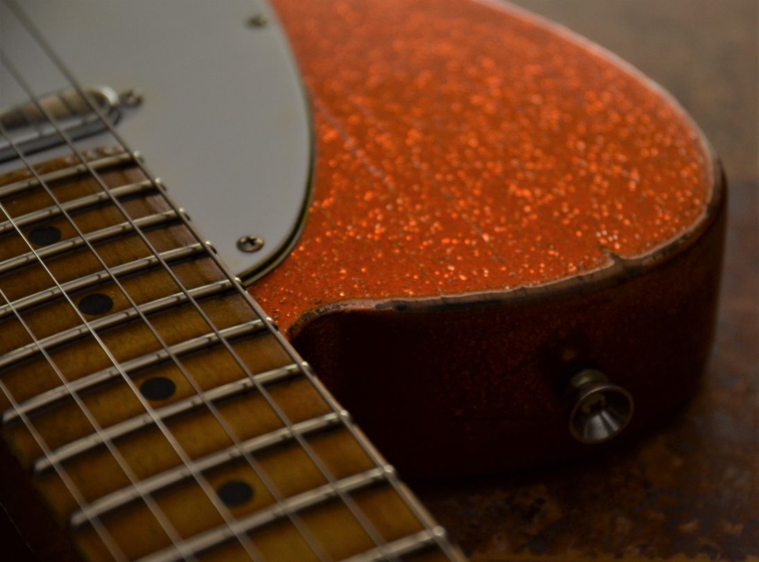 Custom Fender Telecaster Orange Sparkle Relic
