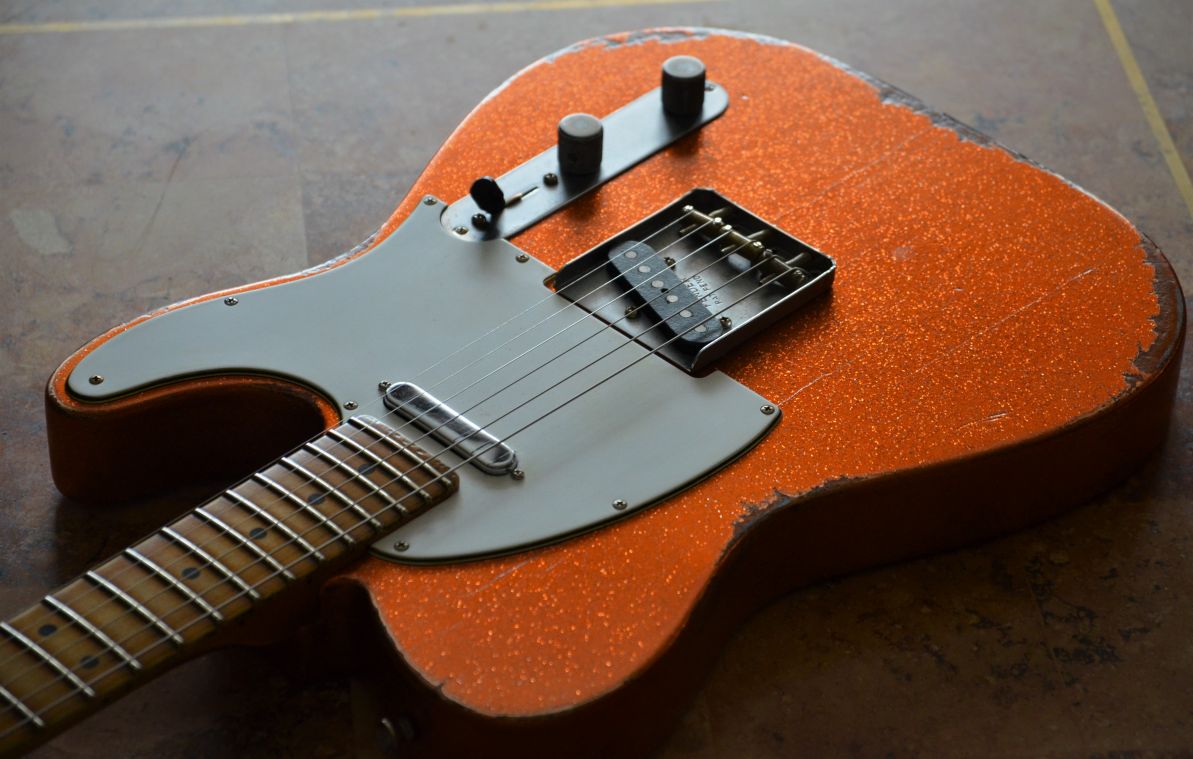 Aged Custom Fender Telecaster Orange Sparkle