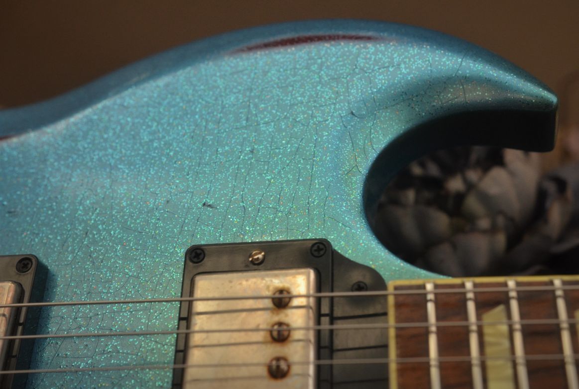 Gibson SG Relic Custom Guitar Pelham Blue Sparkle