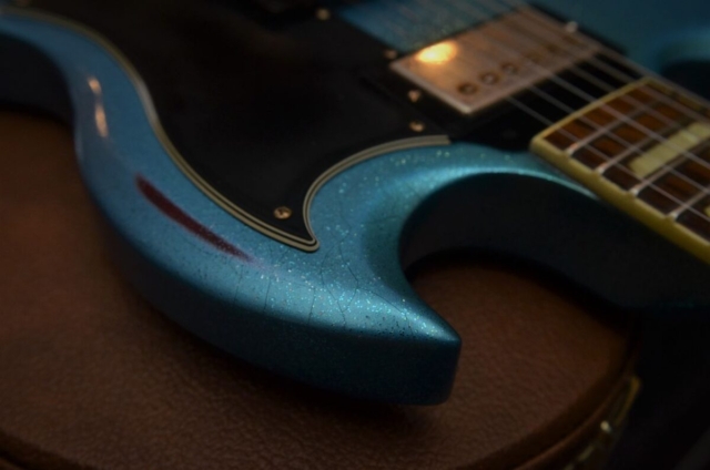 Gibson SG Relic Bout Blue Sparkle Relic Custom