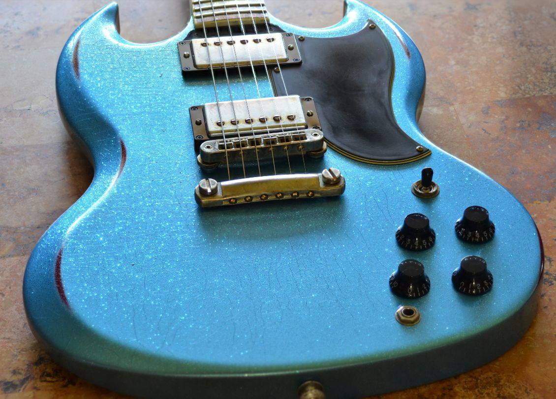 Gibson SG Pelham Blue Sparkle Custom